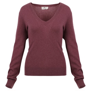 东黎复苏的呼吸-季醒 小山羊绒女士针织打底百搭纯色V领套衫6003