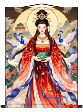 九天玄女娘娘古风画像供奉