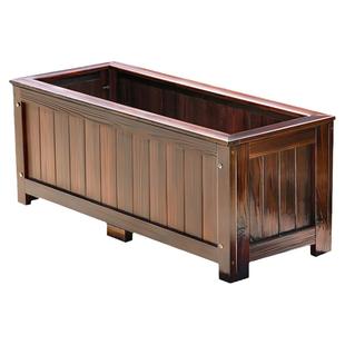 防腐木花箱种植箱户外专用种树箱庭院室外实木花坛长方形阳台花箱