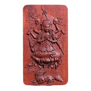 枣木斗母元君吊坠木质佛牌把玩件神像平安护身符随身佩戴汽车挂件