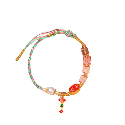 端午节宝宝五彩绳小粽子手绳手链