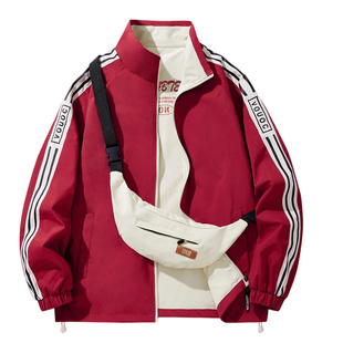 NASA STUSY美式复古2026秋装新款男款飞行员夹克工装双面穿外套