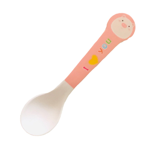 宝宝勺子学吃训练喂饭竹纤维餐具家用幼儿园宝宝卡通儿童婴儿勺子