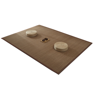 日式小茶几地毯茶室禅房原木风禅意打坐地垫榻榻米炕垫竹编飘窗垫