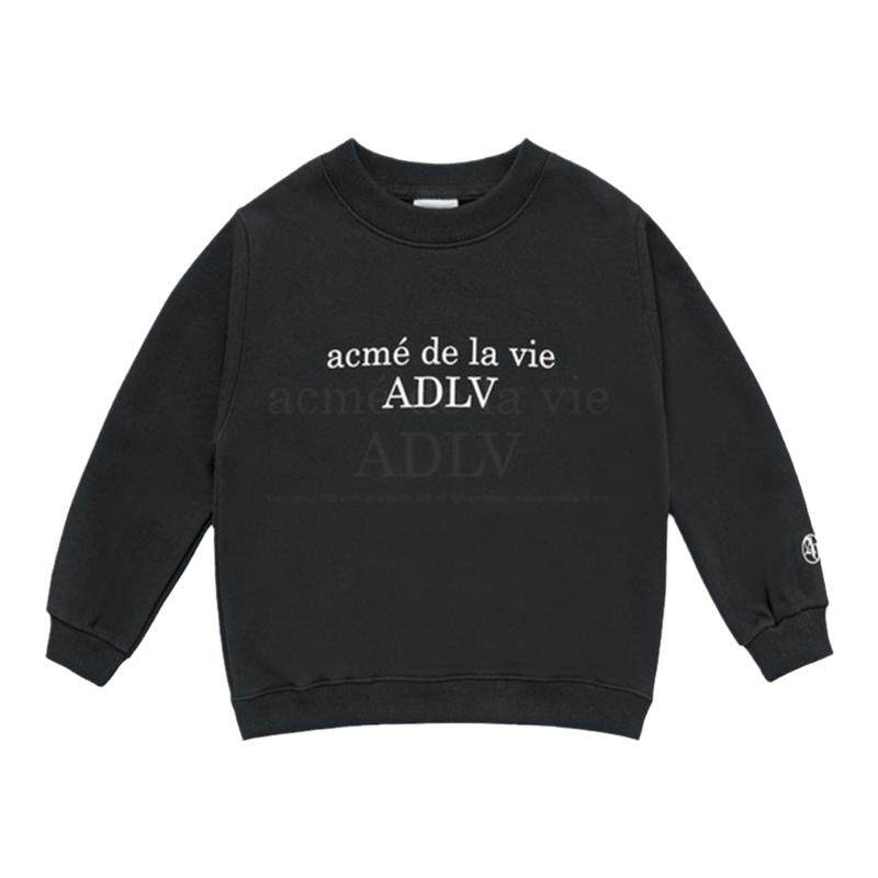 ADLV Kids 韩国潮牌秋季新款大中童圆领套头长袖简约休闲卫衣