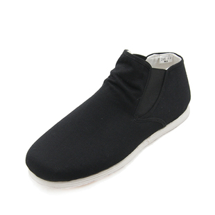 内联升布鞋春季情侣款手工千层底高帮缩口褶皱短靴DN8128/DN8616