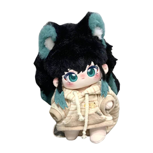 薄荷糖心鬼灭之刃时透无一郎霞柱棉花娃娃20cm游戏周边公仔礼品