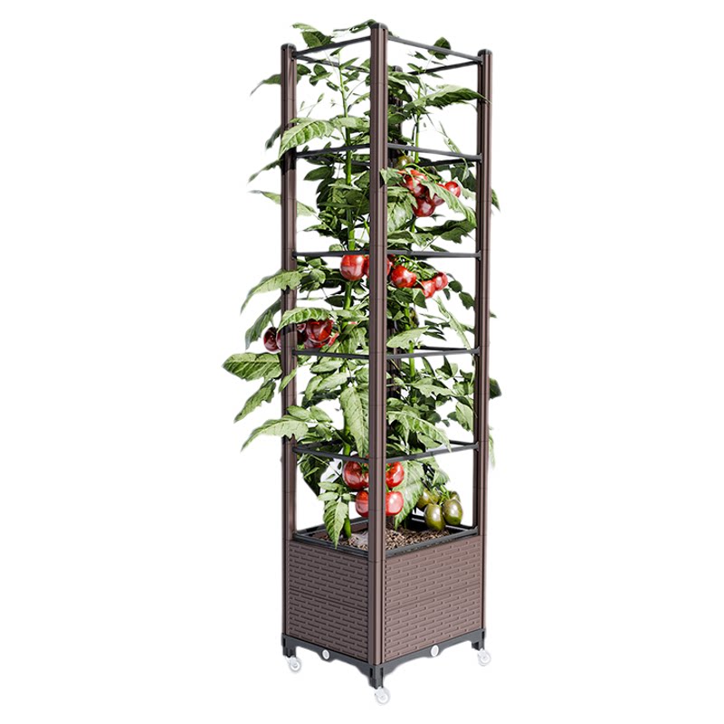 蔬菜种植花架箱爬藤架户外庭院阳台种植花箱葡萄固定架带轮可移动