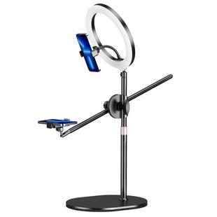 俯拍手机支架2025美食桌面拍照直播落地三脚架录视频vlog拍新款神器专用书法懒人网课开箱拍摄补光灯架子自拍