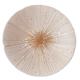 包邮现货日本进口美浓烧Bloom千段十草日式料理意面盘子饭碗餐具