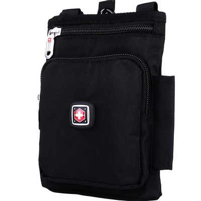 PAUKAOT瑞士手机腰包男穿皮带超薄款手机包男士竖款工地腰挂包