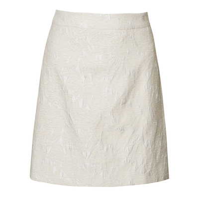 罗衣优雅提花杏色半身裙