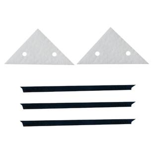 三角形双面擦玻璃器配件海绵胶条双层玻璃窗刮水条清洁布替换棉片