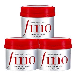 日本资生堂Fino发膜女免蒸护发素滋润保湿柔顺烫染修复干枯230g*3
