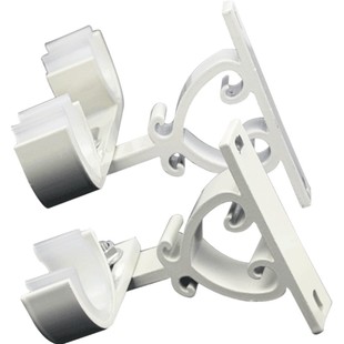 罗马杆侧面墙壁安装支架两头托架座固定底座单双窗帘杆法兰配件托