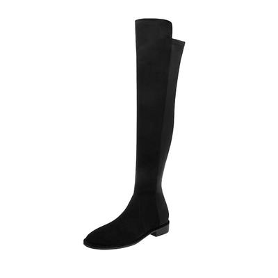 SW5050秋冬平跟圆头骑士靴过膝长