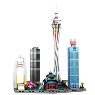 城市天际线新北京上海广州香港地标男孩益智拼装模型玩具儿童礼物