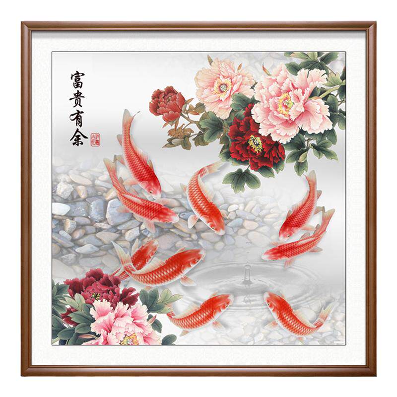国色牡丹餐厅十字绣艺幅好画