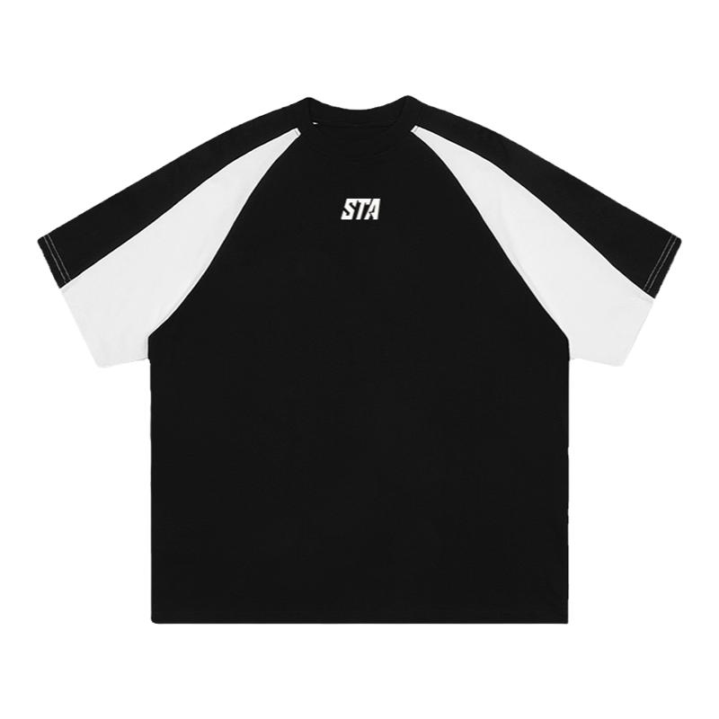 STA新小logo拼接短袖T恤男女