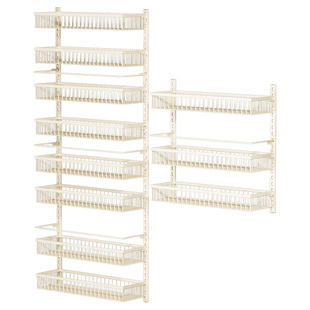 免打孔门后壁挂式收纳架子多层可调节厨房墙上窄缝挂墙调料置物架