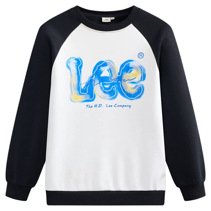 Leekids秋冬加绒保暖圆领卫衣