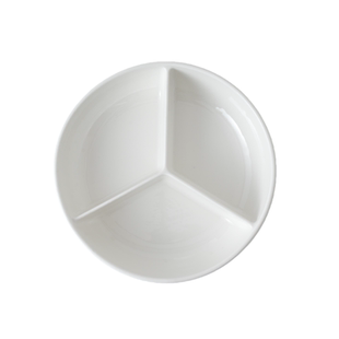 三格陶瓷蒸碗一锅三蒸蒸蛋碗家用蒸笼蒸格盘子分隔陶瓷三分格蒸盘