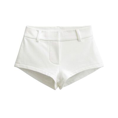 A-line low waisted three quarter pants A字修身纯色低腰三分裤