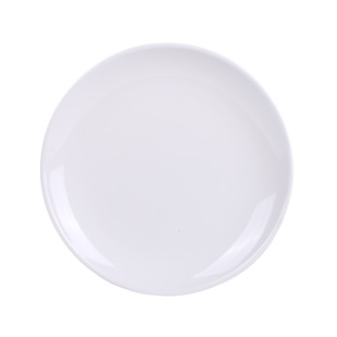 密胺盘子圆形商用塑料碟子火锅饭店专用菜盘盖浇饭快餐盘仿瓷圆盘