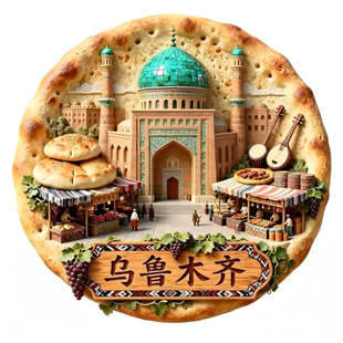 新疆乌鲁木齐旅游景点亚克力文创冰箱贴平面纪念品伴手礼装饰磁贴