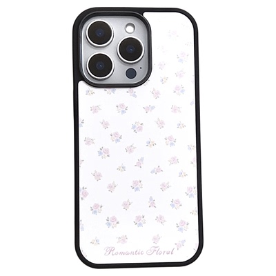 米白小花手机壳适用于苹果16Pro