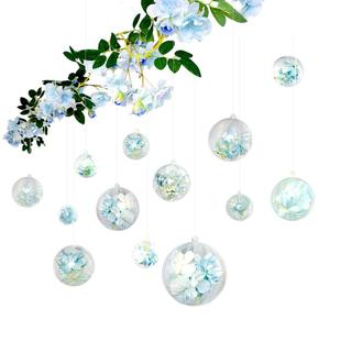 新年氛围感空中吊饰装饰房间挂件仿真栀子花藤天花板飘窗墙上挂饰