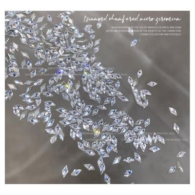 迷你棱形倒边微锆爆闪平底钻