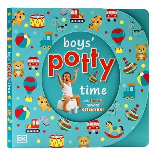 DK儿童书系列 男孩子上厕所时间 Boys' Potty Time 英文原版绘本 宝宝行为习惯养成 轻松学会生活好习惯 英语启蒙含奖励小贴纸