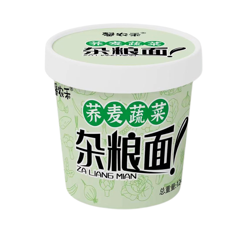 荞麦杂粮面方便面泡面桶装夜宵充饥速食早餐健身代餐冲泡免煮食品