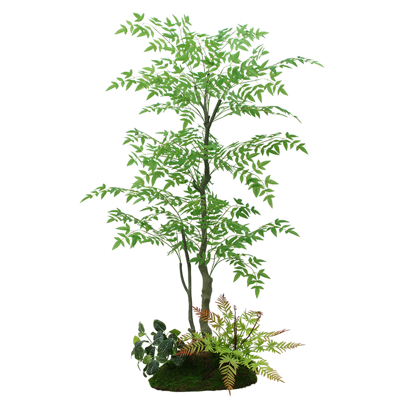 北欧大型仿真散尾葵造景客厅橱窗装饰植物盆栽假树南天竹绿植假花