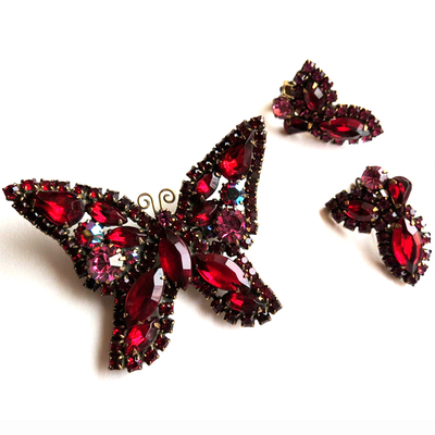 vintage古董首饰蝴蝶胸针