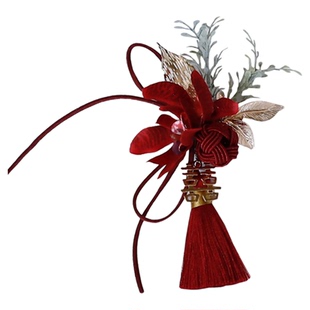 中式雅致新郎新娘结婚胸花高级感婚礼襟花伴郎伴娘手腕花贵宾胸针