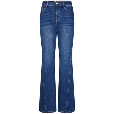 PORTSPURE女装夏季休闲侧缝分割设计感喇叭牛仔裤RT9P215RZD027