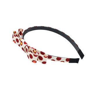 女童蝴蝶结带齿轮防滑头箍儿童爱心波点淑女发卡小女孩公主发饰新