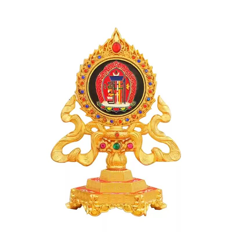 藏式十相自在八吉祥家用佛堂供奉摆件双面鎏金西藏工艺品吉祥如意