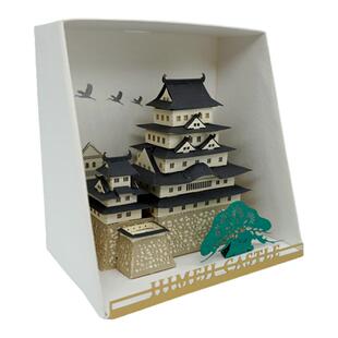 3d立体拼装纸模日本建筑姬路城模型纸质拼图摆件DIY玩具礼物PN101