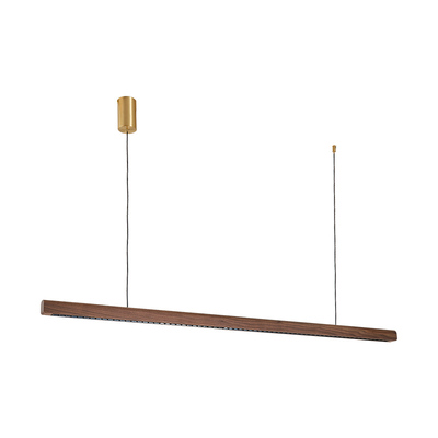 中古风黑胡桃木简约一字吊灯