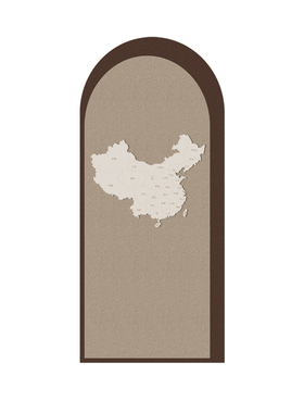 伽伴定制毛毡板旅行足迹地图墙贴