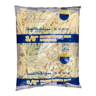 整箱蓝威斯顿3/8裹粉粗薯条GS808特松脆冷冻带盐味凯达雪川商用薯