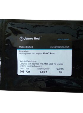 JAMES酚黄变酒精测试纸706-720