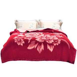 Phoenix/凤凰高端结婚陪嫁盖毯重老式加厚冬季羊毛毯子100纯羊毛