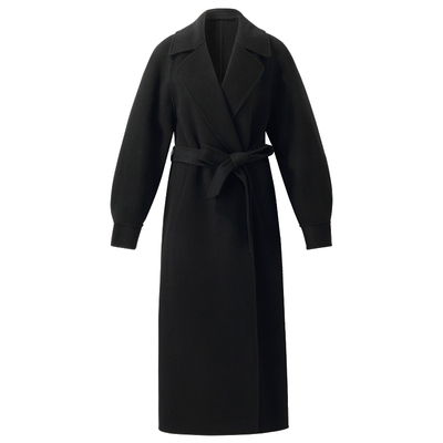 歌莉娅羊毛大衣双面呢长款外套女