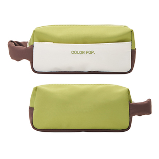 三年二班 撞色提手笔袋女生2025新款文具盒男孩女孩款大容量小学生笔盒高颜值ins风铅笔盒学生用初中生文具袋