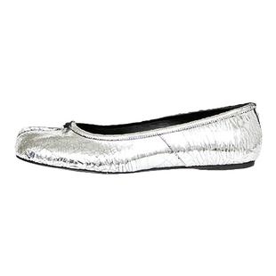 MaisonMargiela马吉拉Tabi分趾破镜系列银芭蕾鞋子平底单鞋皮鞋