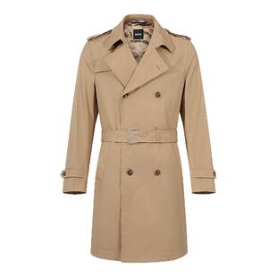 Hugo Boss雨果博斯 男士black系列中长款风衣大衣银泰百货 300095